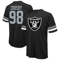 Men's Majestic Threads Maxx Crosby Black Las Vegas Raiders Name & Number Oversize Fit T-Shirt