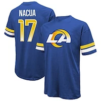 Men's Majestic Threads Puka Nacua Royal Los Angeles Rams Name & Number Oversize Fit T-Shirt