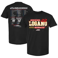 Men's Team Penske Black Joey Logano 2025 NASCAR Cup Series Schedule T-Shirt