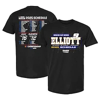 Men's Hendrick Motorsports Team Collection Black Chase Elliott 2025 NASCAR Cup Series Schedule T-Shirt