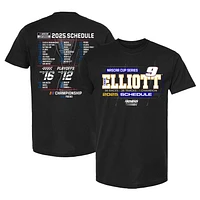 Men's Hendrick Motorsports Team Collection Black Chase Elliott 2025 NASCAR Cup Series Schedule T-Shirt