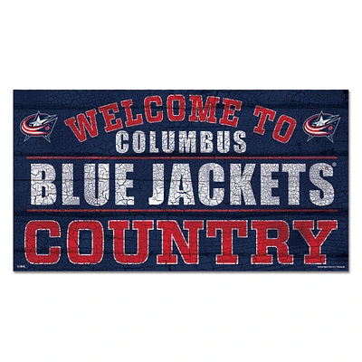 WinCraft Columbus Blue Jackets 13''x 24'' Country Wood Sign