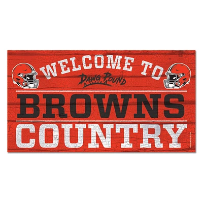 WinCraft Cleveland Browns 13''x 24'' Country Wood Sign