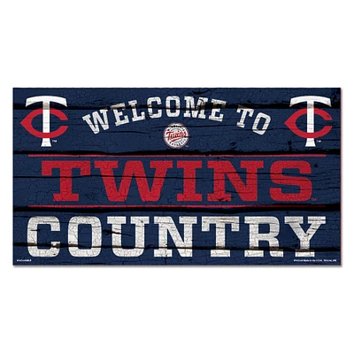 WinCraft Minnesota Twins 13''x 24'' Country Wood Sign