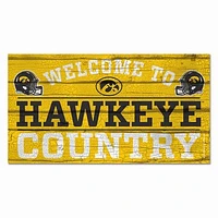 WinCraft Iowa Hawkeyes 13''x 24'' Country Wood Sign