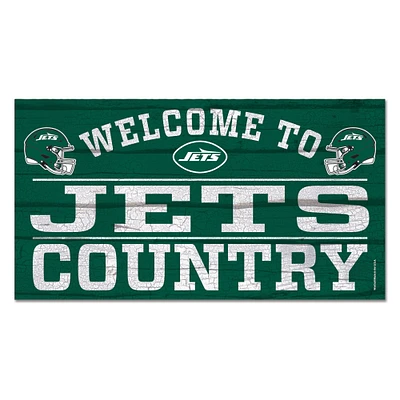 WinCraft New York Jets 13''x 24'' Country Wood Sign