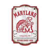 WinCraft Maryland Terrapins 11'' x 17'' Wood Sign