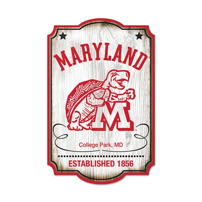 WinCraft Maryland Terrapins 11'' x 17'' Wood Sign