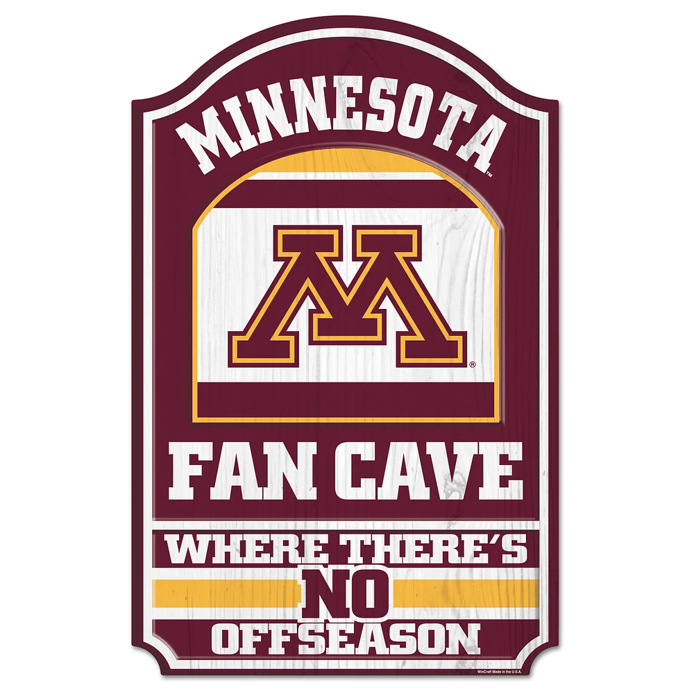 WinCraft Minnesota Golden Gophers 11'' x 17'' Wood Sign