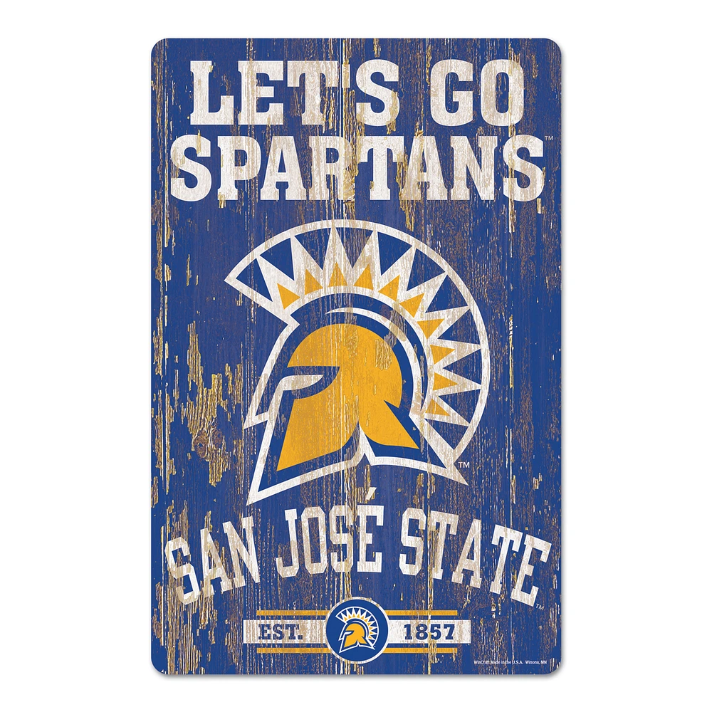 WinCraft San Jose State Spartans 11'' x 17'' Wood Sign