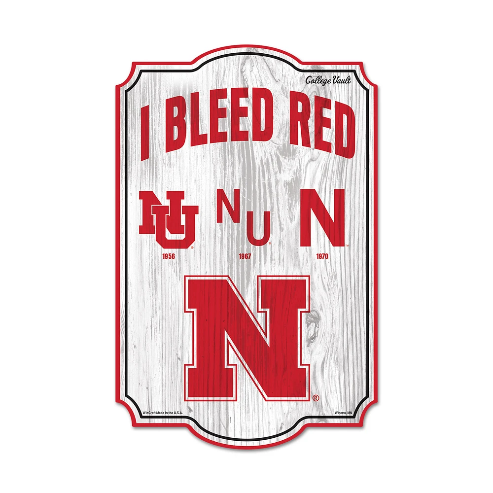 WinCraft Nebraska Huskers 11'' x 17'' Wood Sign