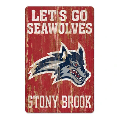 WinCraft Stony Brook Seawolves 11'' x 17'' Wood Sign