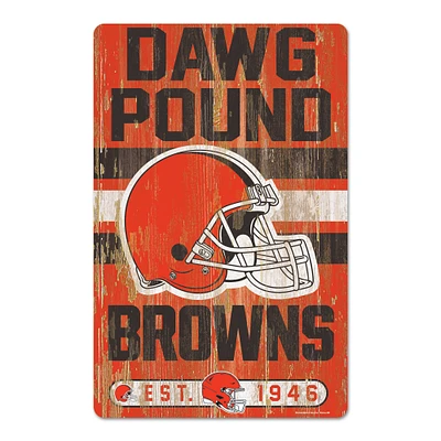 WinCraft Cleveland Browns 11'' x 17'' Wood Sign