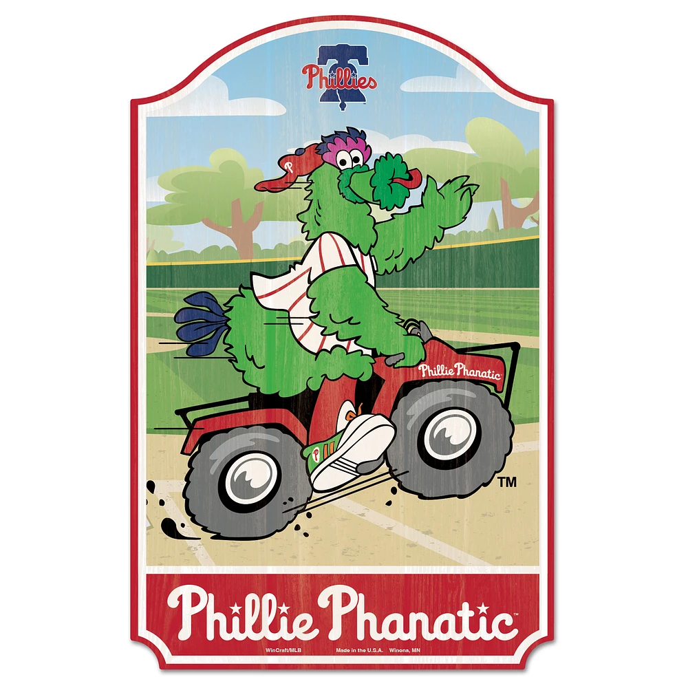 WinCraft Philadelphia Phillies 11'' x 17'' Wood Sign