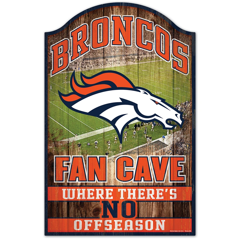 WinCraft Denver Broncos 11'' x 17'' Wood Sign