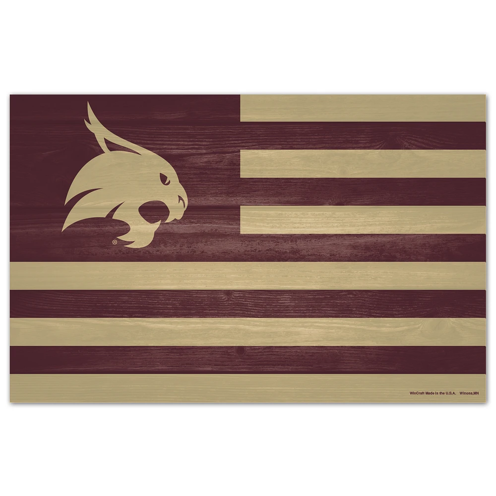 WinCraft Texas State Bobcats 11'' x 17'' Wood Sign