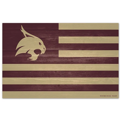 WinCraft Texas State Bobcats 11'' x 17'' Wood Sign