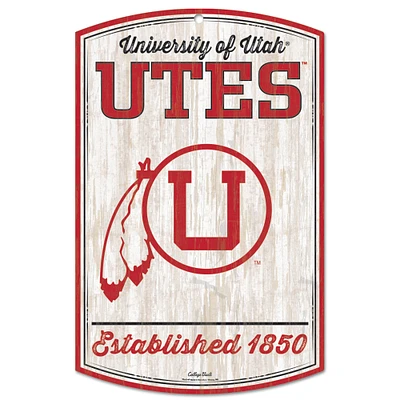 WinCraft Utah Utes 11'' x 17'' Wood Sign
