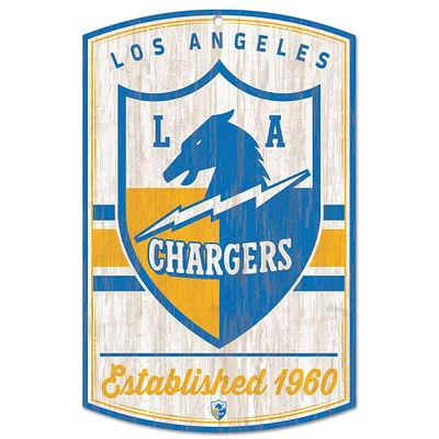 WinCraft Los Angeles Chargers 11'' x 17'' Wood Sign