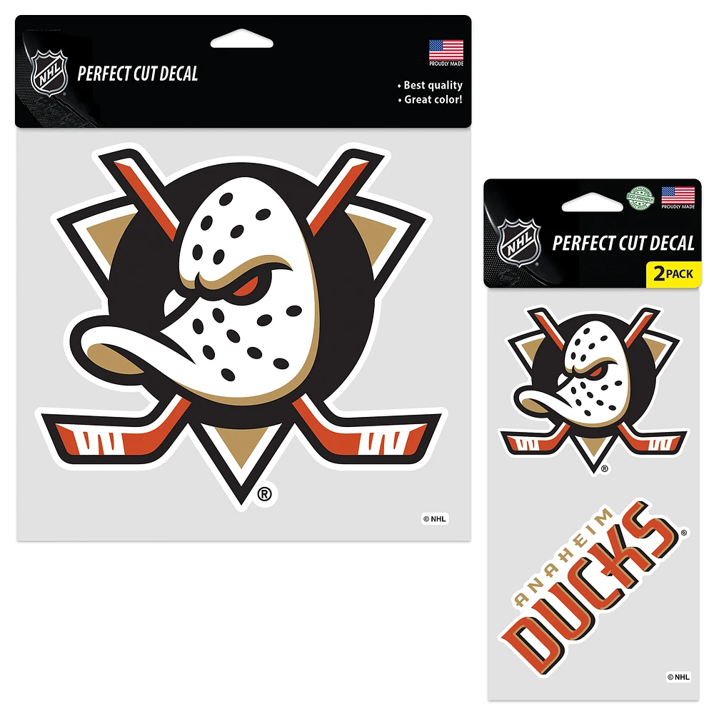 WinCraft Anaheim Ducks Perfect Cut Decal Two-Pack Set