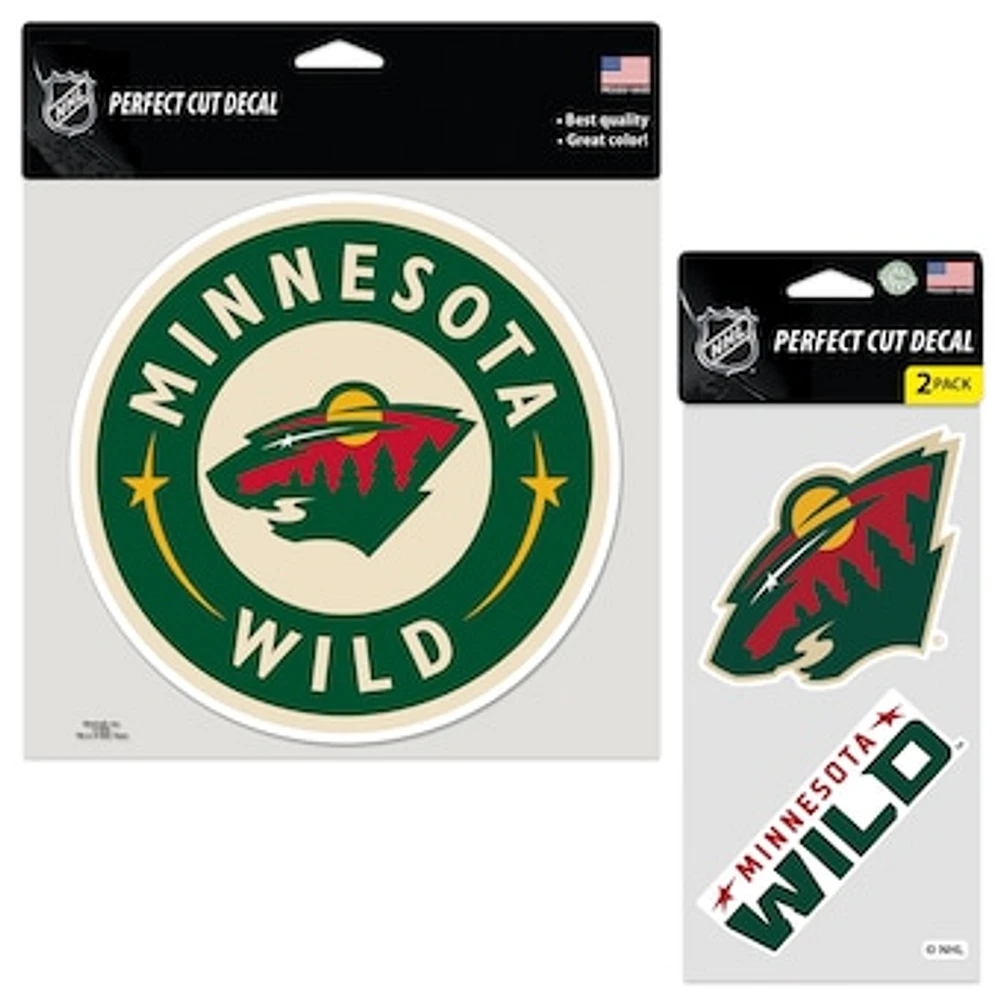 WinCraft Minnesota Wild Perfect Cut Decal Two-Pack Set