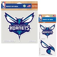 WinCraft Charlotte Hornets Perfect Cut Decal Two-Pack Set