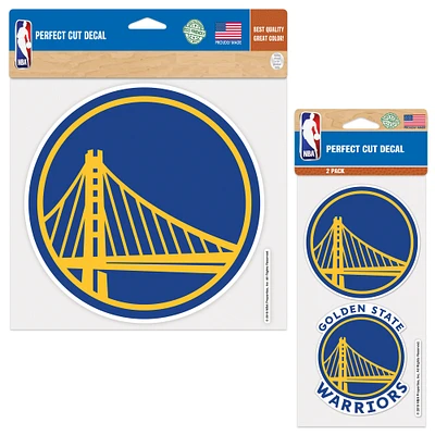 WinCraft Golden State Warriors Perfect Cut Decal Two-Pack Set