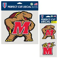 WinCraft Maryland Terrapins Perfect Cut Decal Two-Pack Set