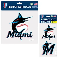 WinCraft Miami Marlins Perfect Cut Decal Two-Pack Set