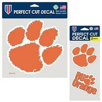 WinCraft Clemson Tigers Perfect Cut Decal Two-Pack Set