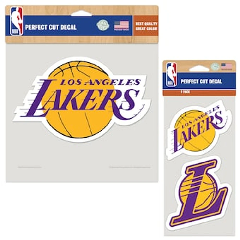 WinCraft Los Angeles Lakers Perfect Cut Decal Two-Pack Set