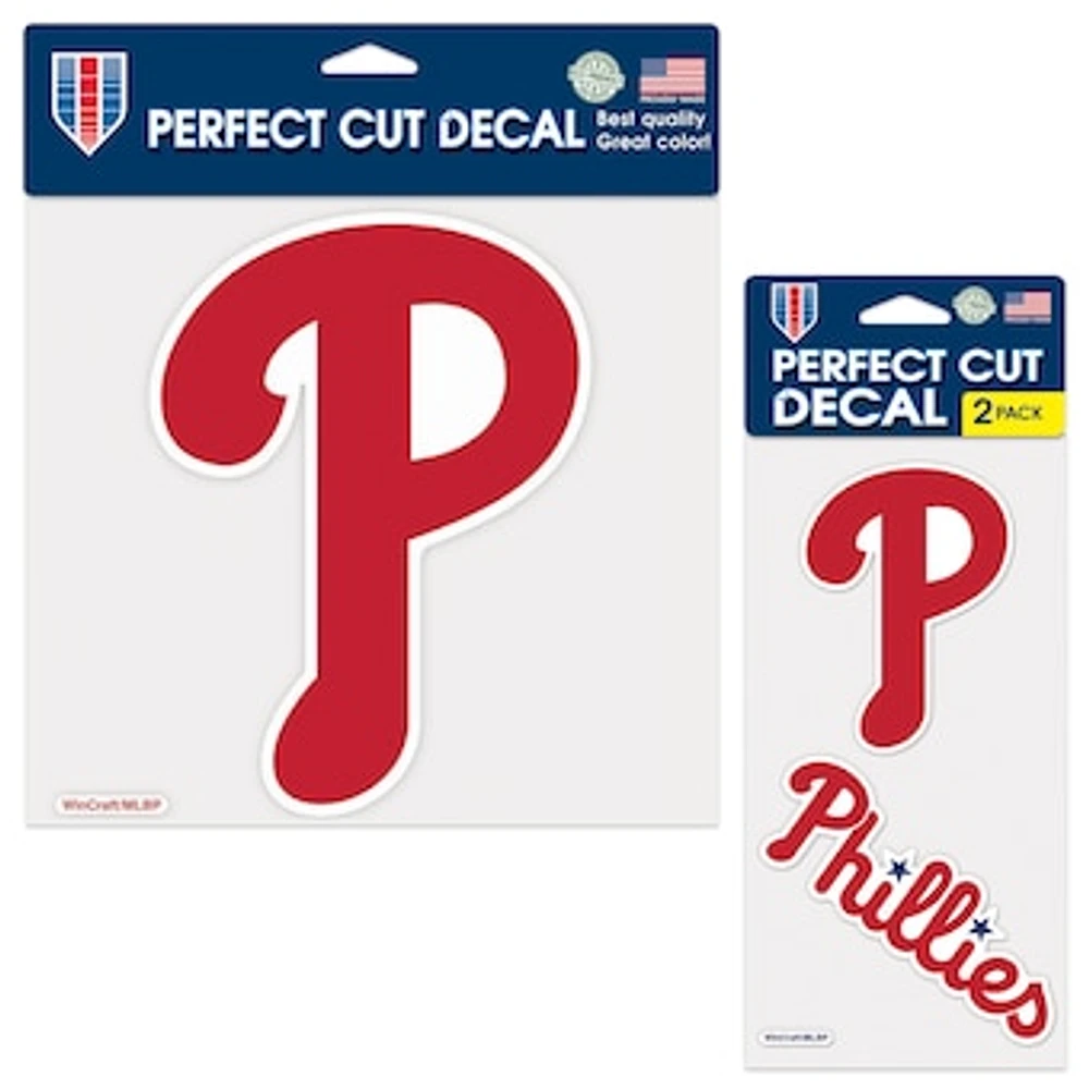 WinCraft Philadelphia Phillies Three-Pack Perfect Cut Decals