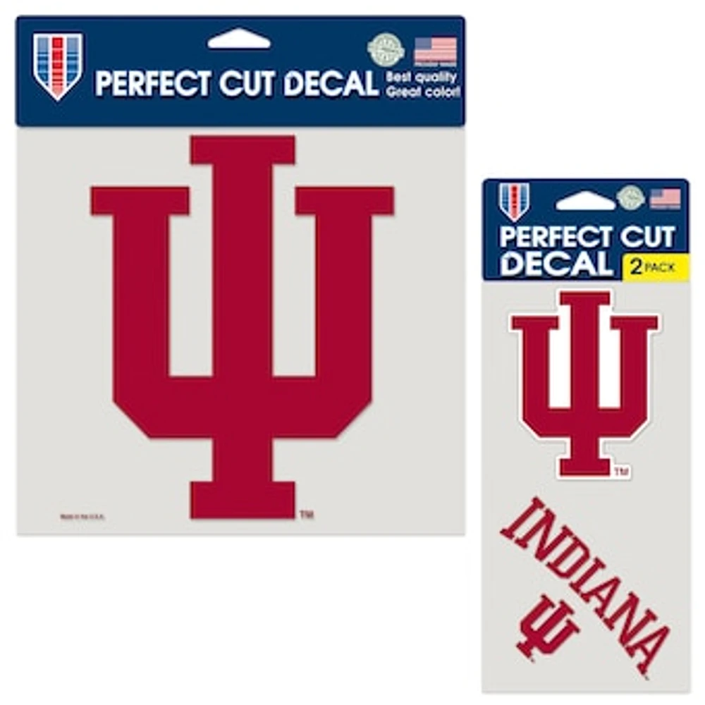 WinCraft Indiana Hoosiers Perfect Cut Decal Two-Pack Set