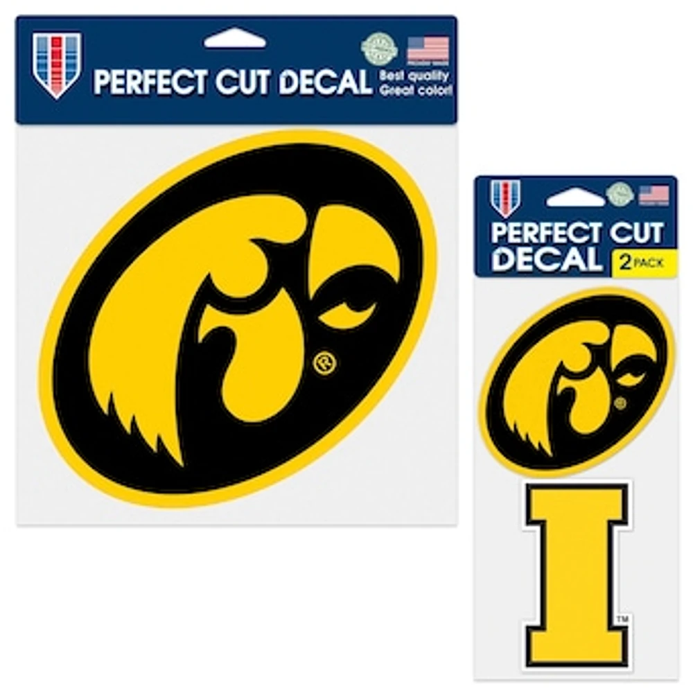 WinCraft Iowa Hawkeyes Three-Pack Perfect Cut Decal Sheet