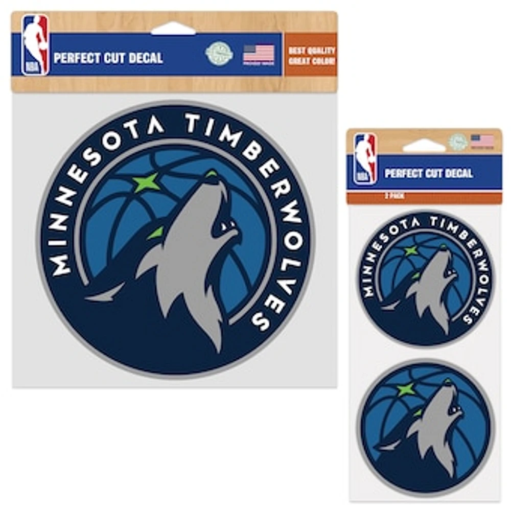 WinCraft Minnesota Timberwolves Perfect Cut Decal Two-Pack Set