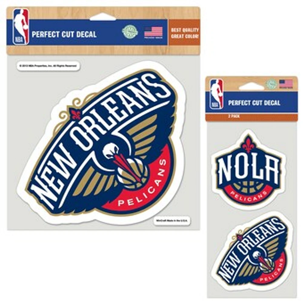 WinCraft New Orleans Pelicans Three-Pack Perfect Cut Decal Sheet