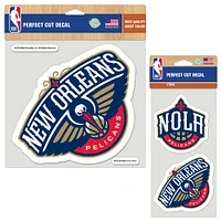 WinCraft New Orleans Pelicans Three-Pack Perfect Cut Decal Sheet