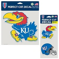 WinCraft Kansas Jayhawks Perfect Cut Decal Two-Pack Set