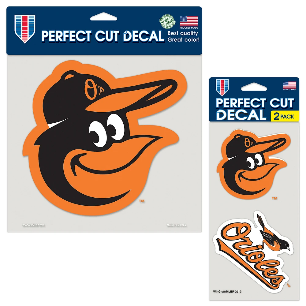 WinCraft Baltimore Orioles Three-Pack Perfect Cut Decals