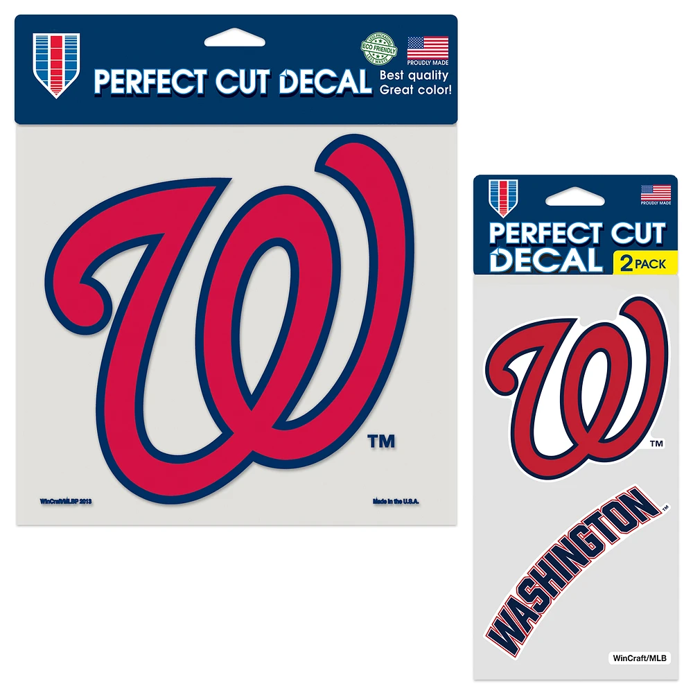 WinCraft Washington Nationals Three-Pack Perfect Cut Decals