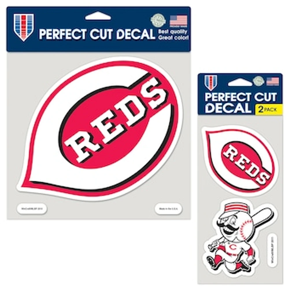 WinCraft Cincinnati Reds Perfect Cut Decal Two-Pack Set