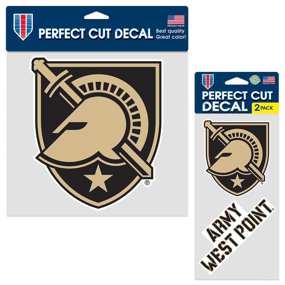 WinCraft Army Black Knights Three-Pack Perfect Cut Decal Sheet