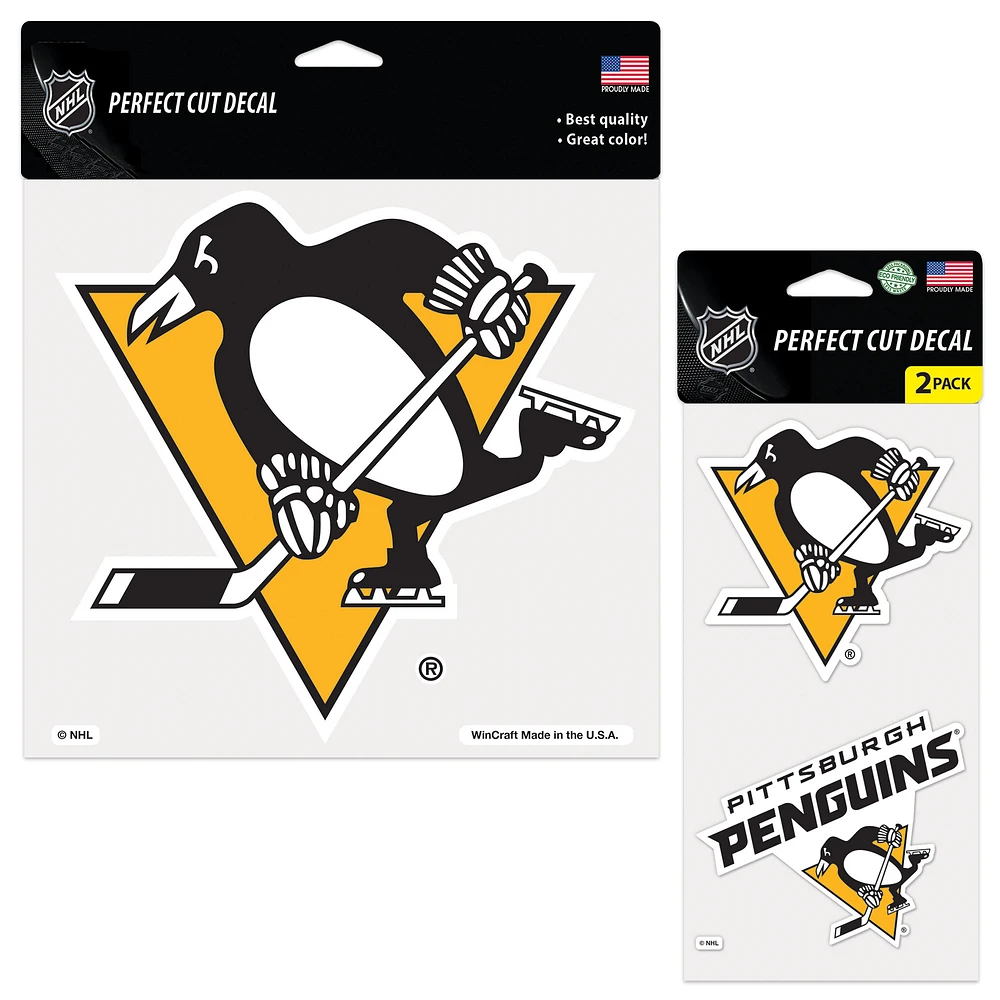 WinCraft Pittsburgh Penguins Three-Pack Perfect Cut Decals