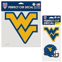 WinCraft West Virginia Mountaineers Perfect Cut Decal Two-Pack Set