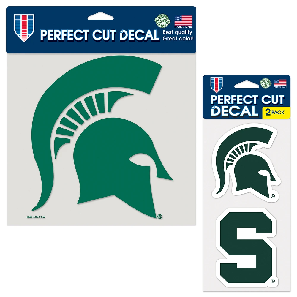 WinCraft Michigan State Spartans Perfect Cut Decal Two-Pack Set