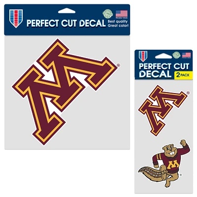 WinCraft Minnesota Golden Gophers Perfect Cut Decal Two-Pack Set