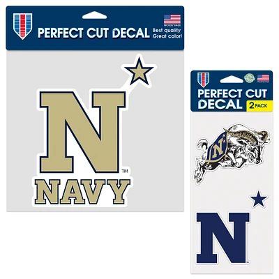 WinCraft Navy Midshipmen Three-Pack Perfect Cut Decals