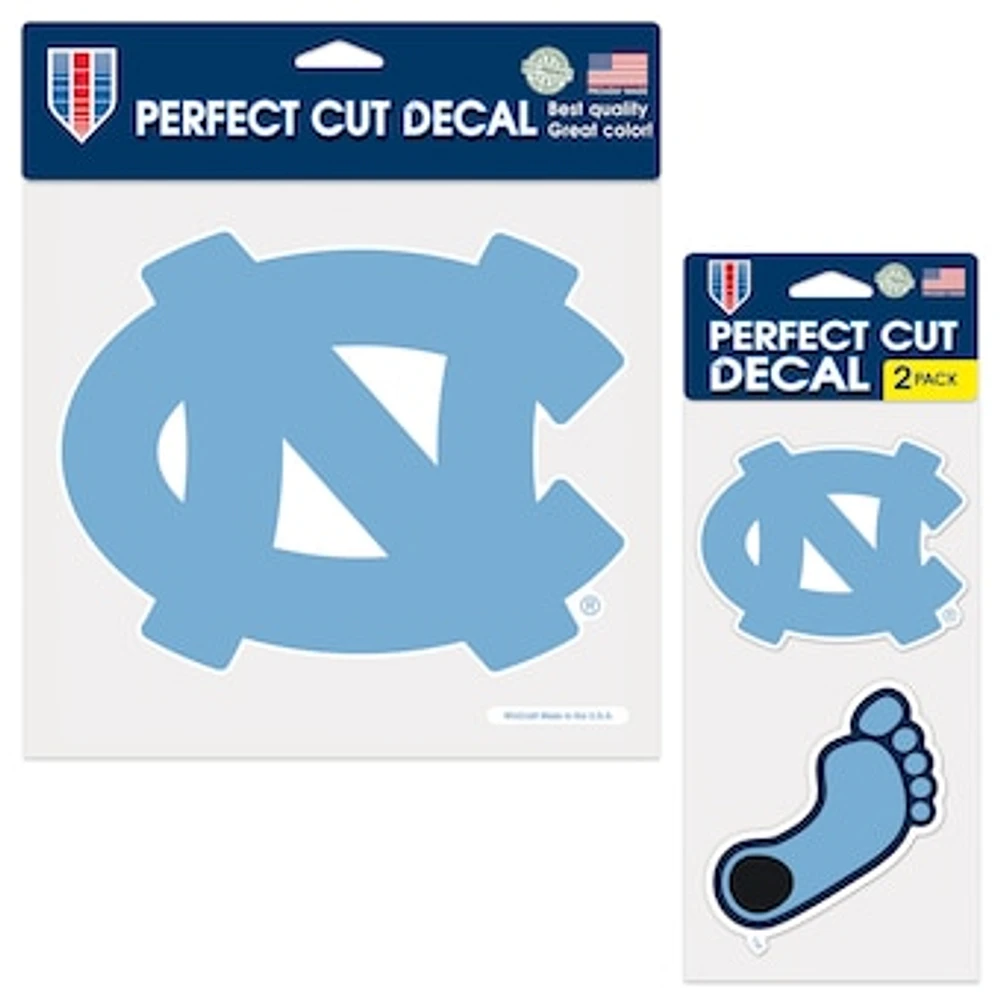 WinCraft North Carolina Tar Heels Three-Pack Perfect Cut Decals