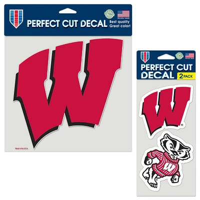 WinCraft Wisconsin Badgers Perfect Cut Decal Two-Pack Set