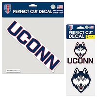 WinCraft UConn Huskies Three-Pack Perfect Cut Decals